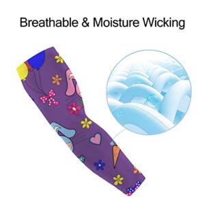 Women UV Sun Protection Arm Sleeves 1 Pair, Sun-protective Cooling Sleeves Bunny Girl and Bunny Boy, Arm Cover Shield for Men Cycling Golf Hiking Running Outdoor Sports XL