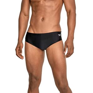 speedo mens swimsuit eco prolt solid adult swim briefs, solid speedo black, 30 us