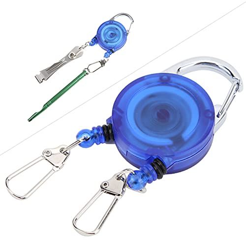 minifinker Fly Fishing Accessory, Fly Fishing Tool Retractor Retractable Steel Wire Retractor Adjustable Nylon Portable for Fishing Hiking, Camping