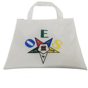 masonic o.e.s order of eastern star sash fizz crown tote bag, red