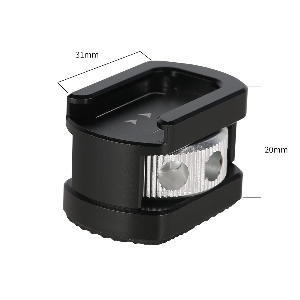 NICEYRIG Cold Shoe Mount Adapter with 1/4’’ Mounting Screw for Microphone Flash LED Video Light - 499