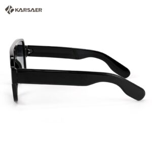 Karsaer Vintage 70s Style Aviator Sunglasses for Men Women Double Bridge Square Thick Retro Pilot Sunglasses K7123