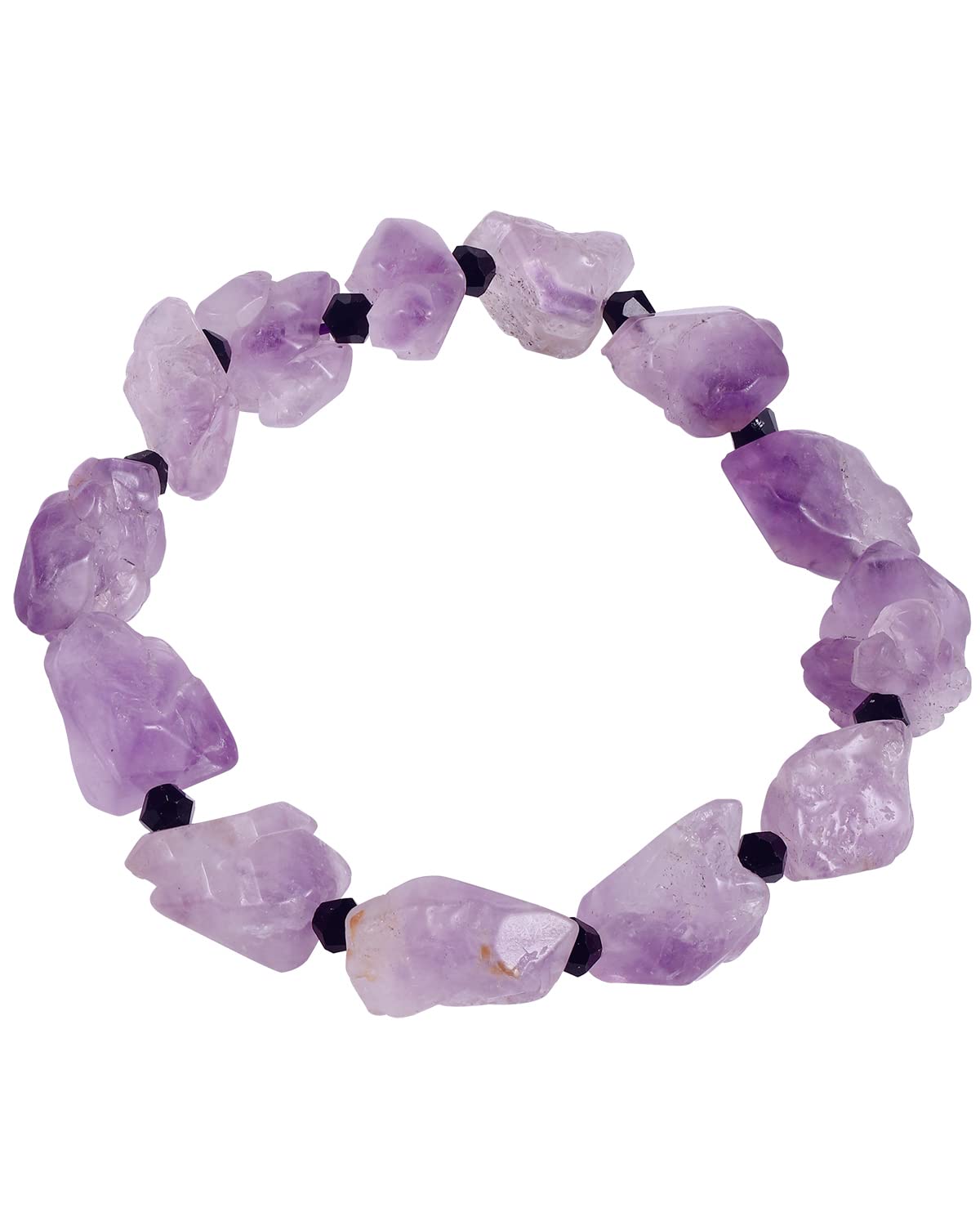 XHUUU Drusy Amethyst Crystal Bracelets for Women Stretch Raw Quartz Crystals and Gemstones Bracelet Yoga Meditation Spiritual Gifts