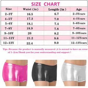 BYONEME Girls Dance Short Gymnastics Athletic Shorts Sparkle Glitter Tumbling Bottoms