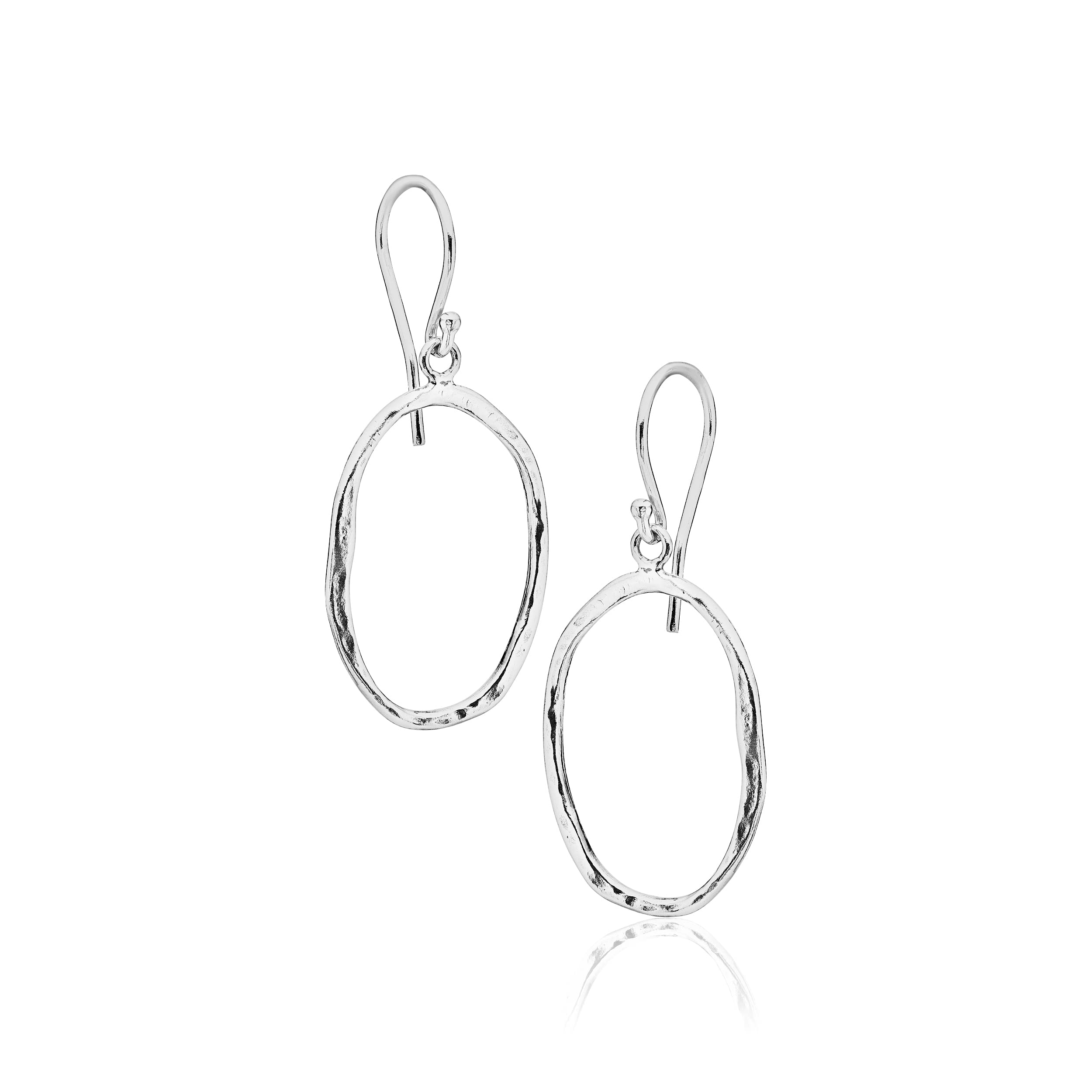 925 Sterling Silver Dangling Hoop Earrings, Stylish and Chic, Hypoallergenic, Nickel and Lead-free, Artisan Handcrafted Designer collection, French Wire Earring Back, Made In Israel, Gift For Women