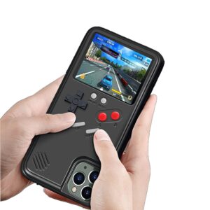 KJArrow Handheld Game Console Case for iPhone 12, Retro Gameboy Case for iPhone 12, Video Gaming Case with Color Display and 36 Small Games, Playable Game Case for iPhone 12 Black