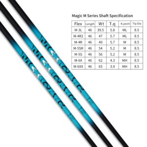 "N/A" Kshaft Magic Driver Carbon Shaft with Standard 45.75" Play Length - 6 Flex Choices - Caviar 50g Grip - 6 Sleeve Choices (PING 410,425, M-6XX)