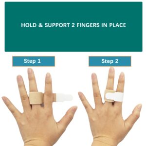 10 Pcs Finger Buddy Wraps, Finger Loops Tapes for Broken for Broken, Jammed, Swollen Finger or Dislocated Joint, Splints Brace for Pinky Ring Middle Index Trigger Finger, Toe Strap Bandage