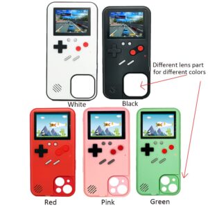 KJArrow Handheld Game Console Case for iPhone 12, Retro Gameboy Case for iPhone 12, Video Gaming Case with Color Display and 36 Small Games, Playable Game Case for iPhone 12 Black