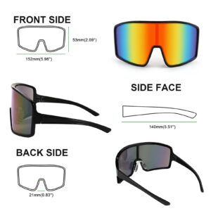 Karsaer Vision Sports Cycling Sunglasses Rave Visor Outdoor Baseball Softball Glasses 80s Shades Women Men