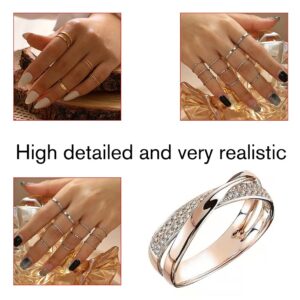 Ring Magnetic Therapy Ring Yoga Energy Weight Loss Health Ring WomenValentineDay Birthday Gift Jewelry,Size 5-11 (7) gold