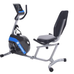 Stamina Premier Recumbent Exercise Bike Bluetooth Connected Smart Bike w/Smart Workout App, No Subscription Required - Stationary Bike for Home w/Large, Adjustable, Comfortable Seat