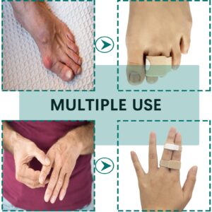 10 Pcs Finger Buddy Wraps, Finger Loops Tapes for Broken for Broken, Jammed, Swollen Finger or Dislocated Joint, Splints Brace for Pinky Ring Middle Index Trigger Finger, Toe Strap Bandage