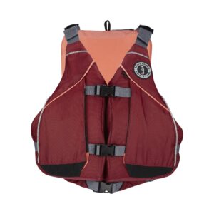 mustang survival - moxie foam adult pfd (merlot/coral - m/l)