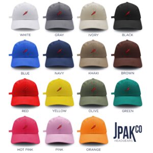 JPAK Chilli Pepper Baseball Cap Embroidered Cotton Dad Hat - Spicy White