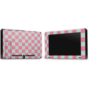 Skinit Decal Gaming Skin Compatible with Nintendo Switch Bundle - Originally Designed Watermelon Checkered Design