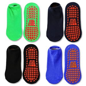 Tphon Non Slip Kids Trampoline Socks Anti Skid Socks with Grippers for Toddler Children Grip Socks for Boys Girls