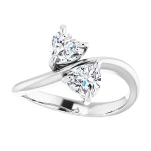 2 ct heart colorless moissanite engagement ring, wedding/bridal ring set, eternity sterling silver solid diamond solitaire 4-prong anniversary promise gift for her or as you want (11)