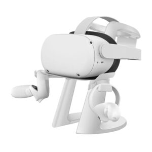 tnp vr headset stand for oculus quest 2 holder touch controller display stand docking station white, meta quest 2/ quest/rift/rift s/samsung odyssey vr stand/valve index/htc vive/valve index