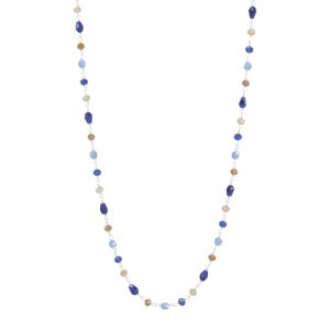 silpada 'blue skies' glass bead necklace in sterling silver, 16" + 2"