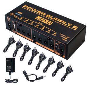 JOYO R-07 Aquarius Digital Delay Pedal Bundle with JP-05 Pedal Power Supply Built-in Rechargeable Battery