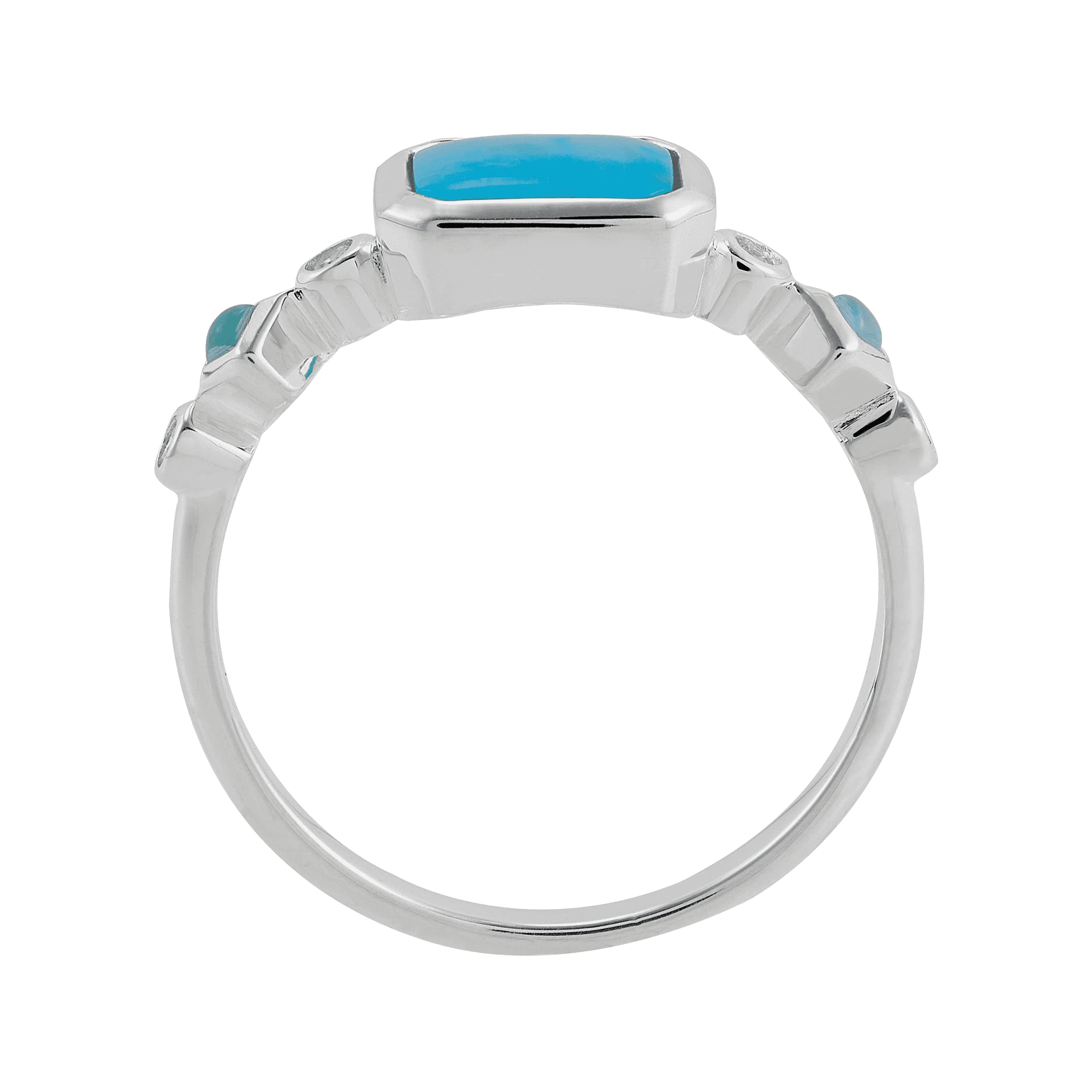 Silpada 'Intergalactic' Lab-Created Opal and Cubic Zirconia Ring in Sterling Silver, Size 9, Size 9