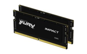 kingston fury impact 32gb 4800mt/s ddr5 cl38 sodimm xmp ready (kit of 2) kf548s38ibk2-32