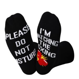 zjxhpo please don’t disturb i’m watching the boxing novelty sock boxing lover coach player mom dad gift boxer sock (disturb boxing)