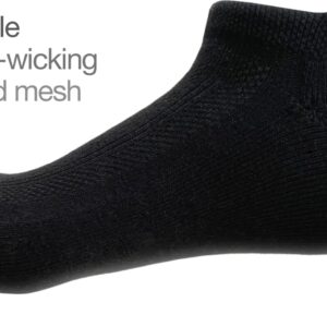 SOL3 Mens All-Day Cushion Socks (Pack of 3) - No Show Athletic Running Low Cut Ankle Socks (Size 9-11, Black)