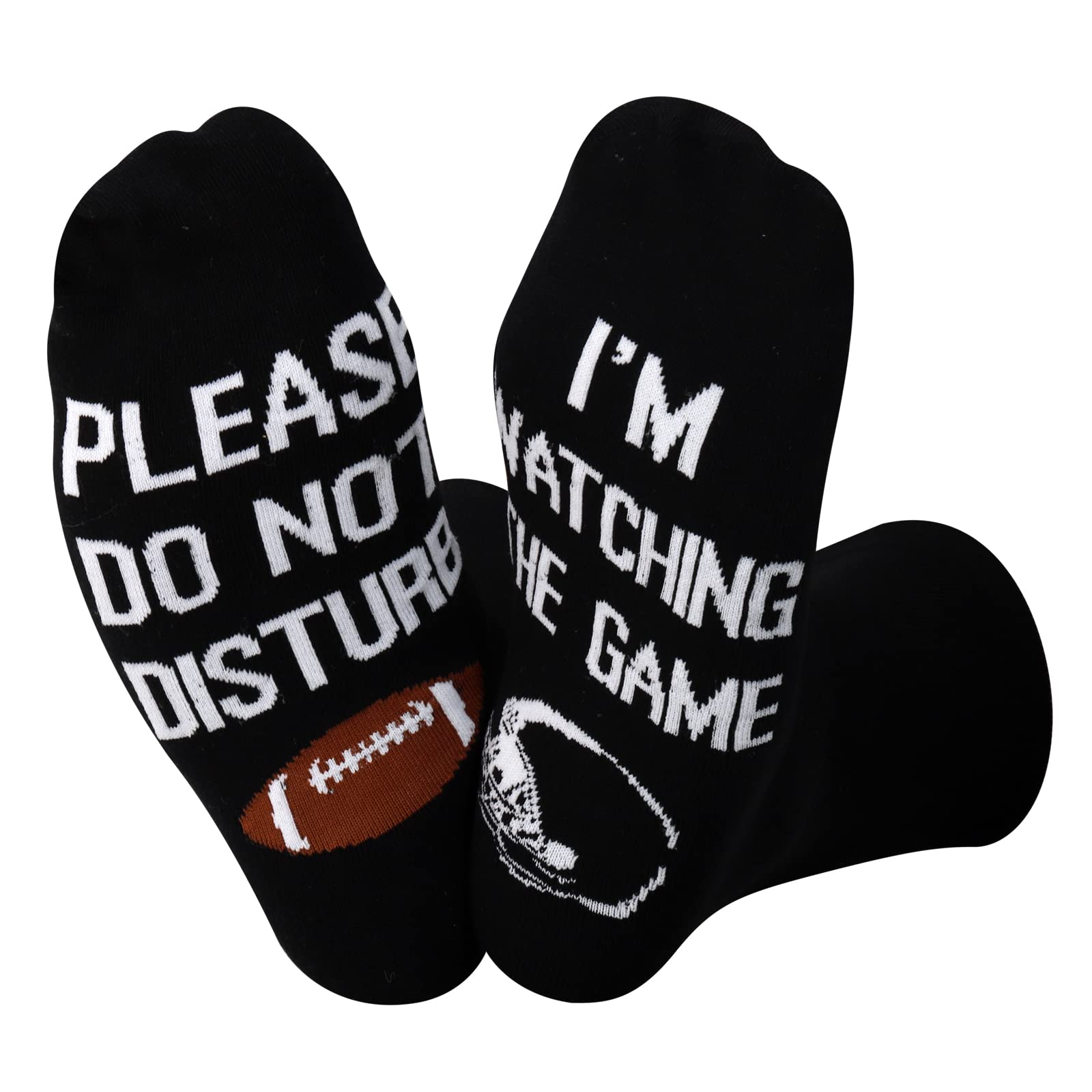 ZJXHPO Football Game Socks Please Don’t Disturb I’m Watching The Game Novelty Sock For Football Team Player Lover Mom Dad Coach (Football game sock)