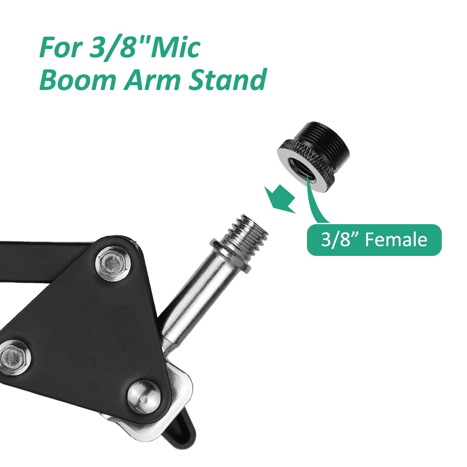 Mic Stand Adapter 5/8 Female to 3/8 Male and 3/8 Female to 5/8 Male Screw Thread Adapter for Tripod Stand Mic Mount ect 8 Pack by Rigych