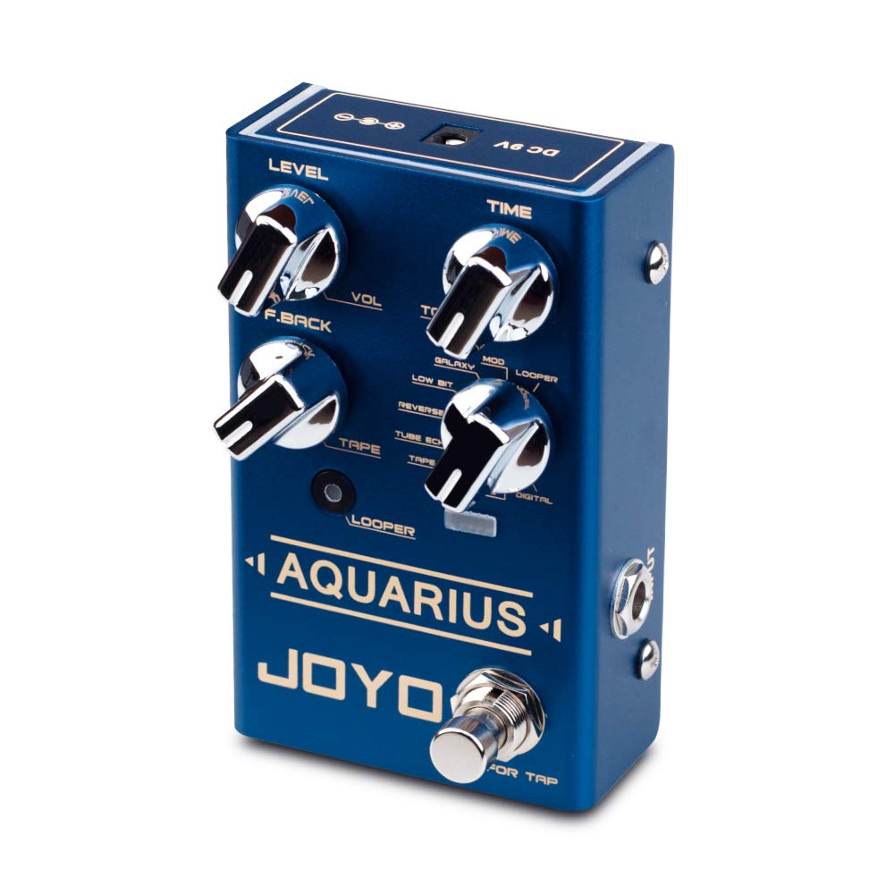 JOYO R-07 Aquarius Digital Delay Pedal Bundle with JP-05 Pedal Power Supply Built-in Rechargeable Battery