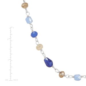 Silpada 'Blue Skies' Glass Bead Necklace in Sterling Silver, 16" + 2"