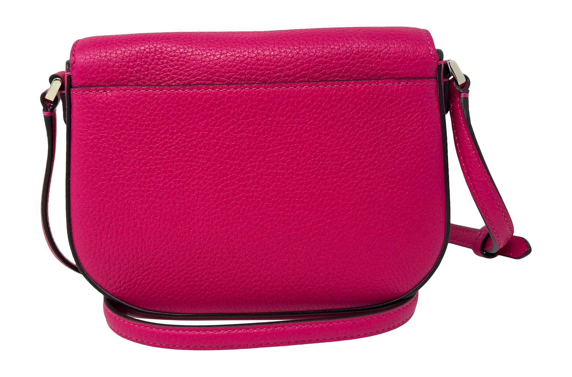 Kate Spade New York Leather Leila Mini Flap Crossbody Shoulder Bag, Pink Ruby