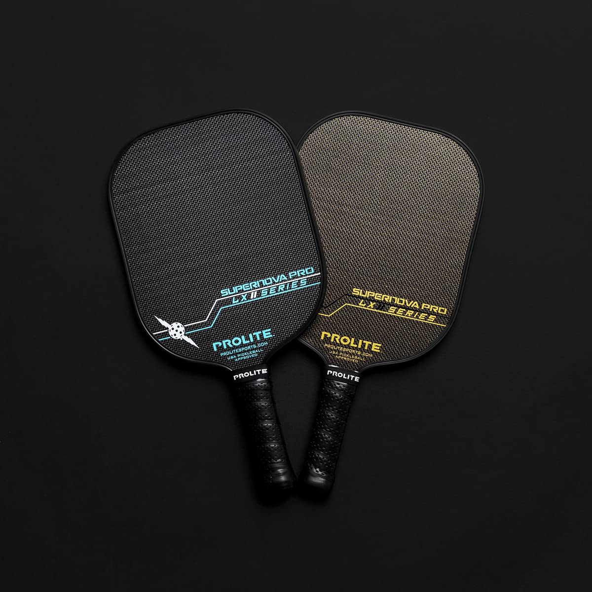 PROLITE LX Series Pickleball Paddles | Hyperweave Carbon Fiber Pickleball Paddle | 14mm Poly Core | Pickleball Rackets Made in The USA Since 1984 (Supernova Pro LX, Silver Fibers)