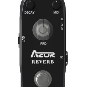 AZOR Vintage Analog Delay Guitar Effect Pedals with AP312 Digital Reverb Guitar Effect Pedal Plate Reverb Hall and Church Space