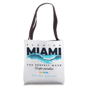 I Love Miami FL., Miami Beach Outfit Illustration Graphic Tote Bag