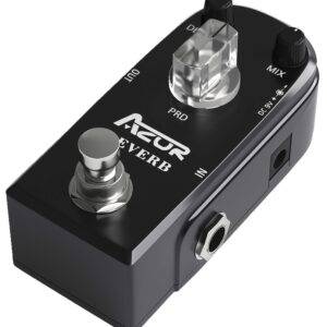 AZOR Vintage Analog Delay Guitar Effect Pedals with AP312 Digital Reverb Guitar Effect Pedal Plate Reverb Hall and Church Space