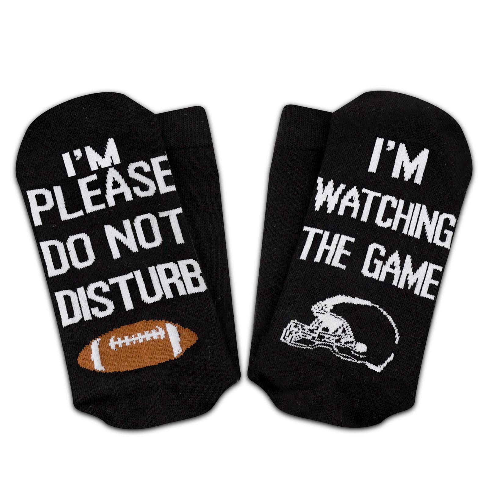 ZJXHPO Football Game Socks Please Don’t Disturb I’m Watching The Game Novelty Sock For Football Team Player Lover Mom Dad Coach (Football game sock)