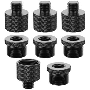 mic stand adapter 5/8 female to 3/8 male and 3/8 female to 5/8 male screw thread adapter for tripod stand mic mount ect 8 pack by rigych