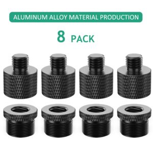 Mic Stand Adapter 5/8 Female to 3/8 Male and 3/8 Female to 5/8 Male Screw Thread Adapter for Tripod Stand Mic Mount ect 8 Pack by Rigych