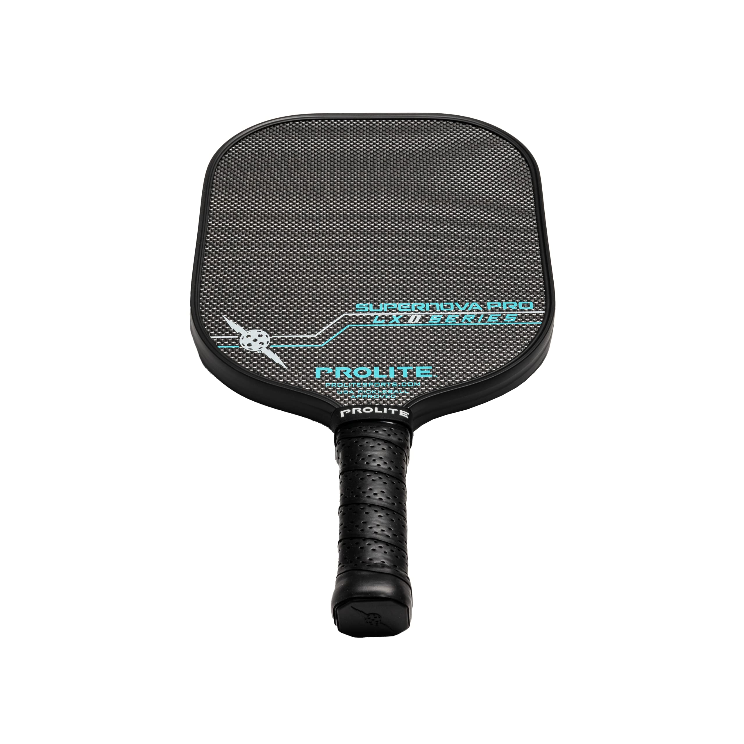 PROLITE LX Series Pickleball Paddles | Hyperweave Carbon Fiber Pickleball Paddle | 14mm Poly Core | Pickleball Rackets Made in The USA Since 1984 (Supernova Pro LX, Silver Fibers)