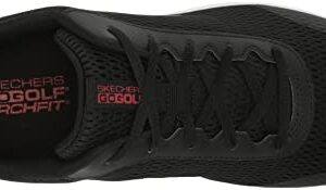 Skechers Men's Max Fairway 3 Arch Fit Spikeless Golf Shoe Sneaker, Black/Red, 10.5 Wide