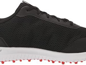 Skechers Men's Max Fairway 3 Arch Fit Spikeless Golf Shoe Sneaker, Black/Red, 10.5 Wide