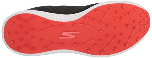 Skechers Men's Max Fairway 3 Arch Fit Spikeless Golf Shoe Sneaker, Black/Red, 10.5 Wide