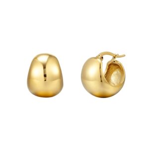 gold ball hoop earrings small chunky gold hoop earrings fashion earrings for women