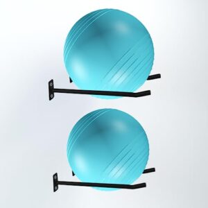 Lhysn Yoga Ball Holder, Wall Rack for Gym Garage Storage Yoga Ball, Suitable for Yoga Ball/Stability Ball/Theraband Ball/Stability Balls for Exercise/Barre Ball/Yoga Block/Basketball/Volleyball