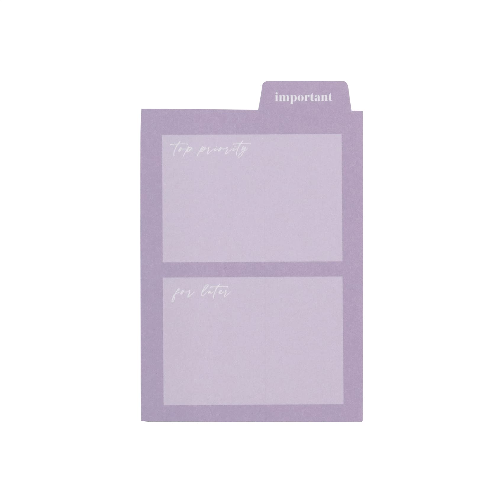 Tabbed Sticky Notes - Productivity Layout - Tab Import Pages, Write Daily Tasks & Keep Track of to-Dos - 3.15" x 3.85", 20 Sheets, Purple