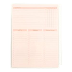 Cleaning Snap-in Dashboard. Wet Erase and Double Sided Layout. Gold Metallic Accents. 7" x 9". Fits All Erin Condren Notebooks and Planners 7" x 9" or Larger.