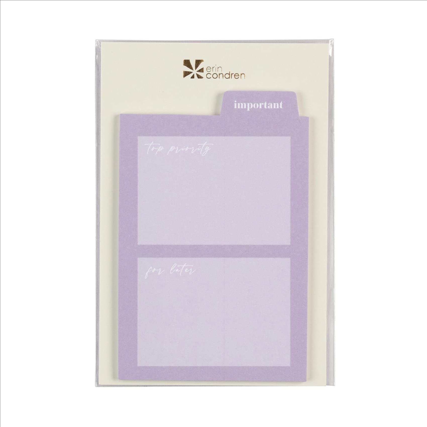 Tabbed Sticky Notes - Productivity Layout - Tab Import Pages, Write Daily Tasks & Keep Track of to-Dos - 3.15" x 3.85", 20 Sheets, Purple